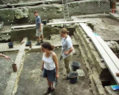 Archeologic Excavation site in Tours.