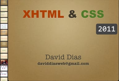 XHTML, CSS formation